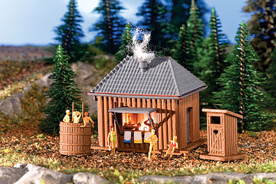Vollmer 47758 N Scale Sauna - Kit (Plastic) -- 1-9/16 x 1-3/4 x 1-3/8" 4 x 4.5 x 3.5cm