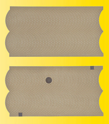 Vollmer 48240 HO Scale Cobblestone Street Sections -- 5-7/8 x 3-1/8" 15 x 8cm pkg(3)