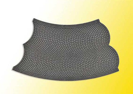Vollmer 48256 HO Scale Flexible Cobblestone Street Curve - Stone Art -- 45 Degree Curve, 4-3/4" 12cm Radius
