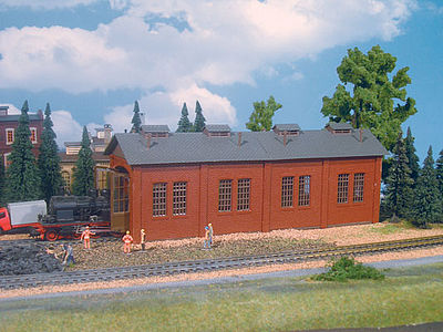 Vollmer 49112 HO Scale Locomotive Shed -- Kit - i12-1/2 x 3-1/2 x 4-5/8" 32 x 9 x 11.8cm