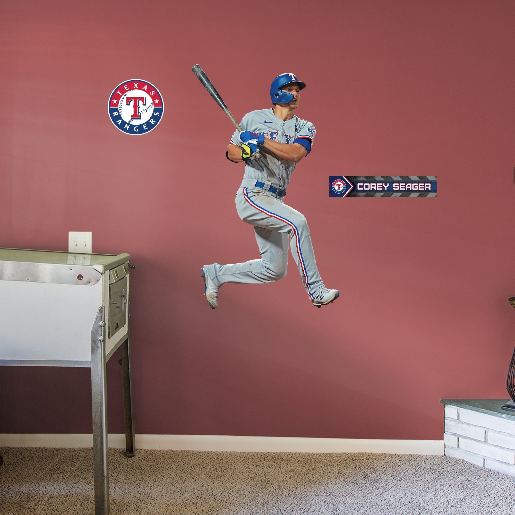 Corey Seager - RealBig Collection - Official MLB - Texas Rangers - Reusable Vinyl Wall Decals #1