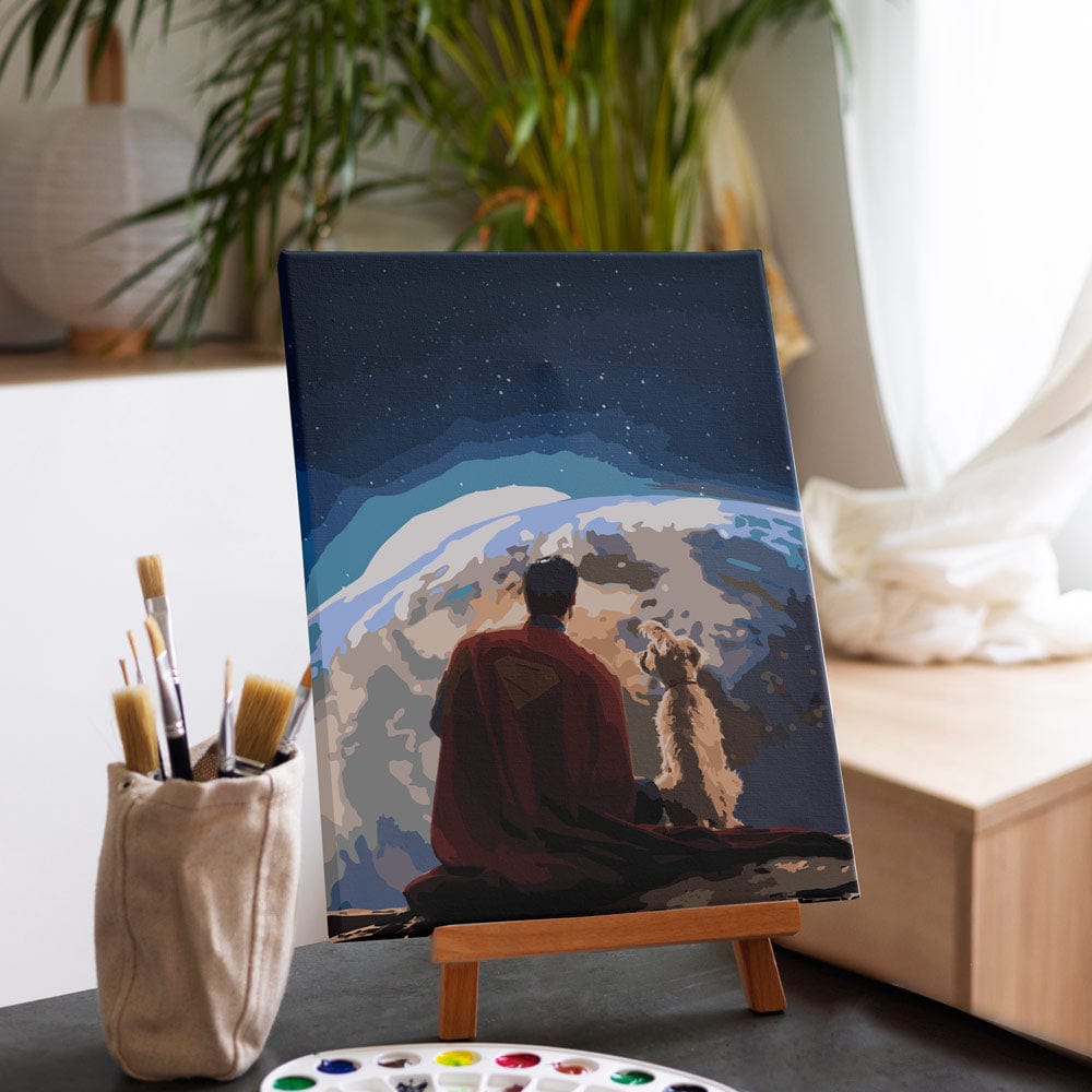 Superman & Krypto - Paint By Numbers Kit