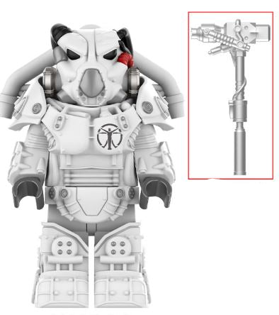 Fallout X-01 Power Armor Minifigure White – Advanced Wasteland Suit