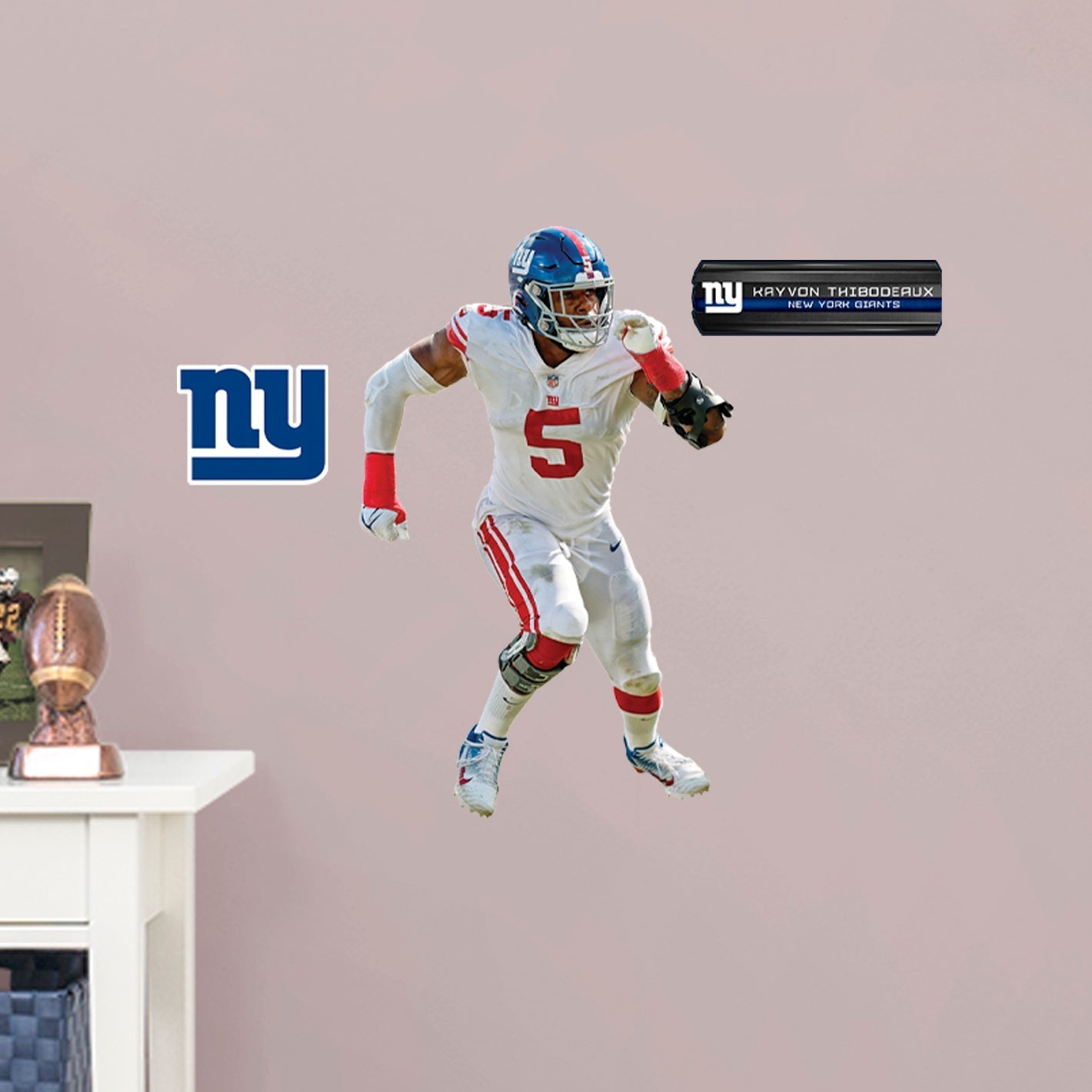 Kayvon Thibodeaux - RealBig Collection - Official NFL - New York Giants - Reusable Vinyl Wall Decals