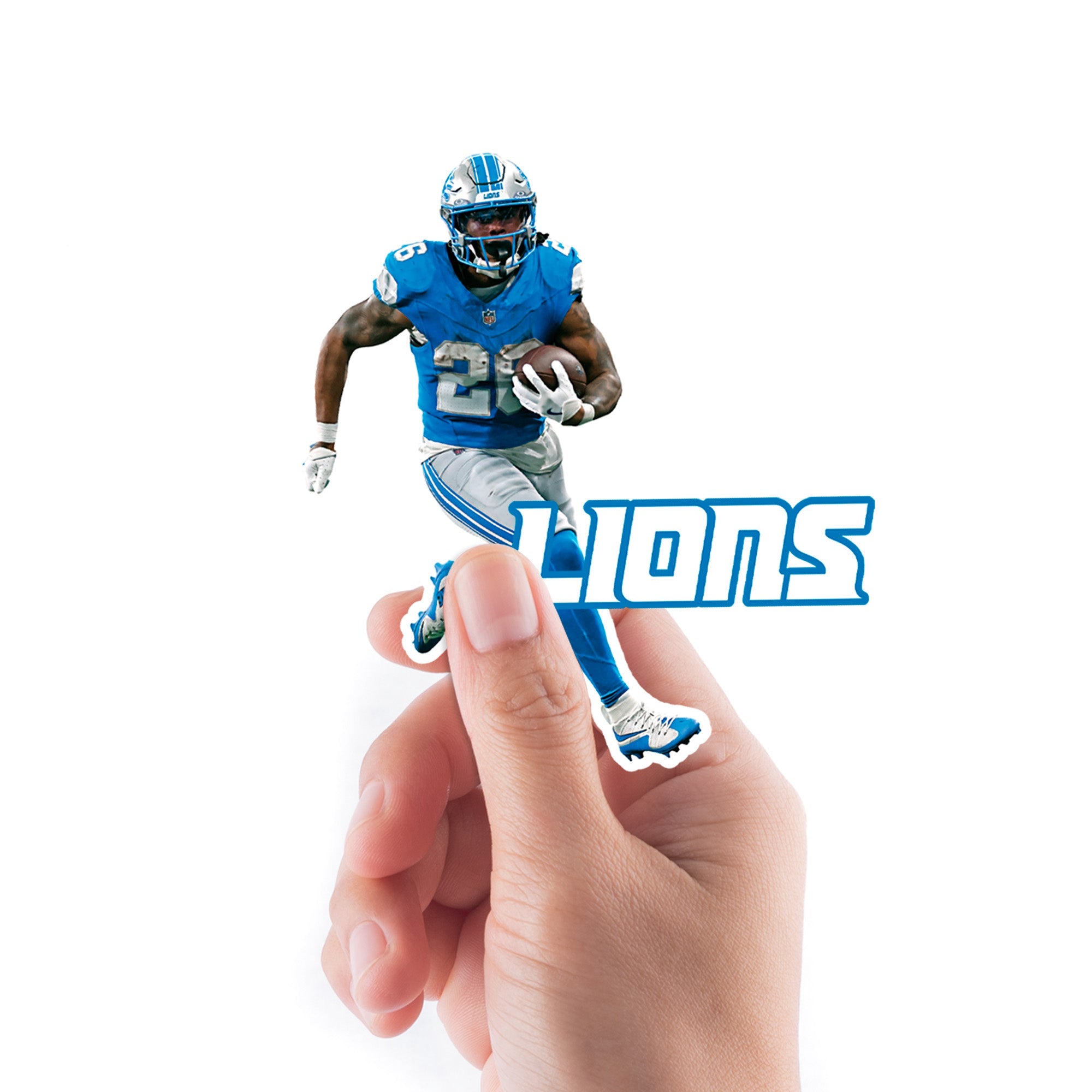 Jahmyr Gibbs - 5 Minis (Mixed Sizes) - Official NFL - Detroit Lions - Reusable Vinyl Decals