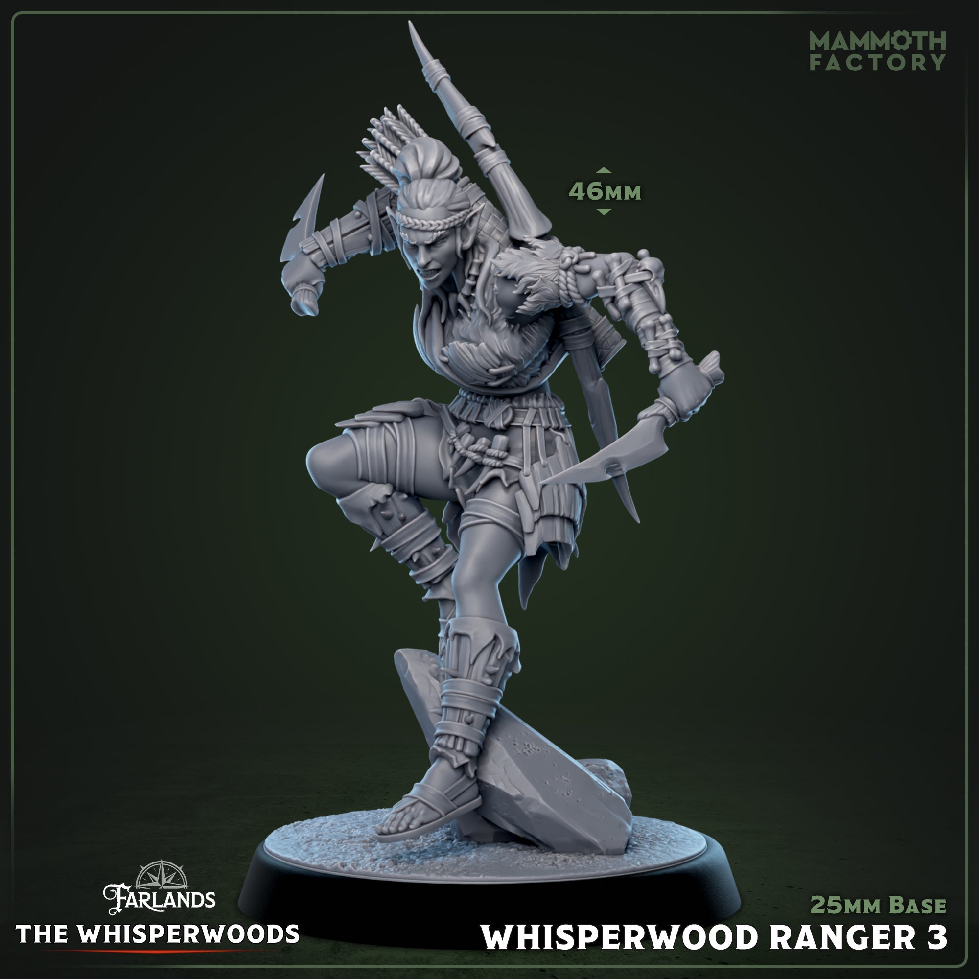 Whisperwood Ranger: Sculpt 3 (Female Wood Elf Archer)