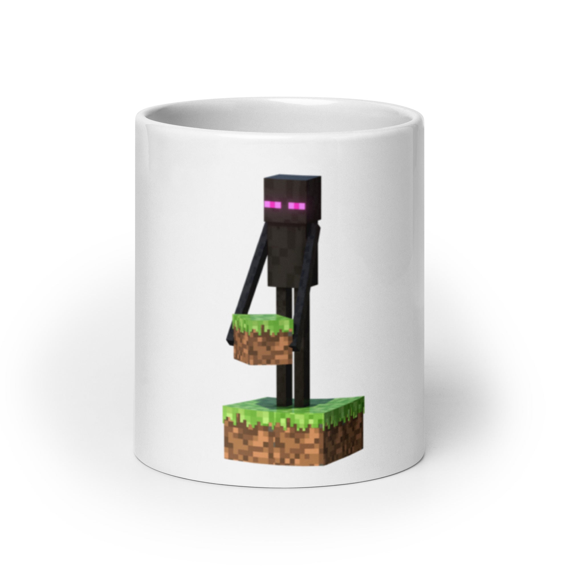 Minecraft Enderman Design White Glossy Mug