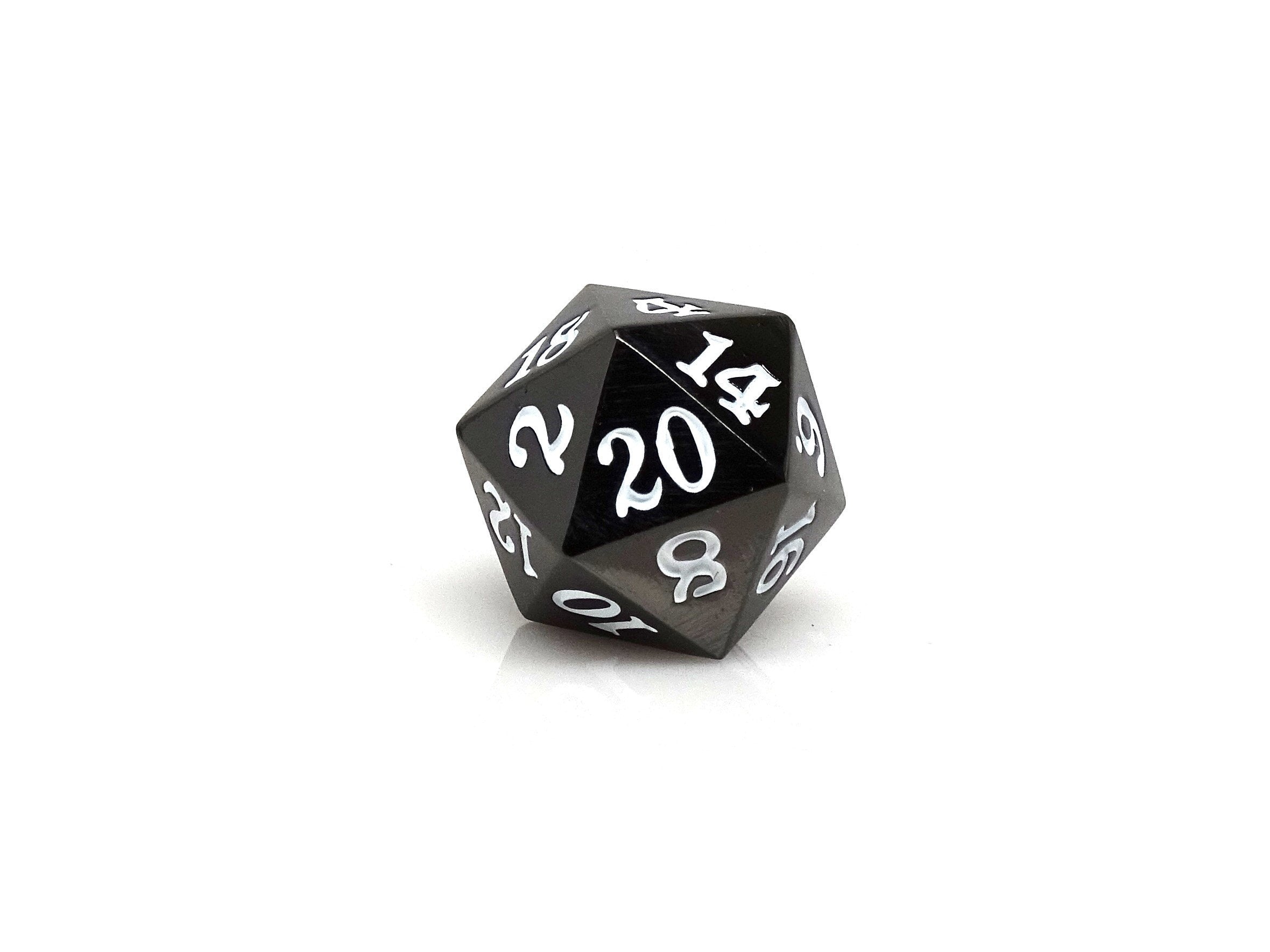 Gun Metal D20 - Signature Font - White Font