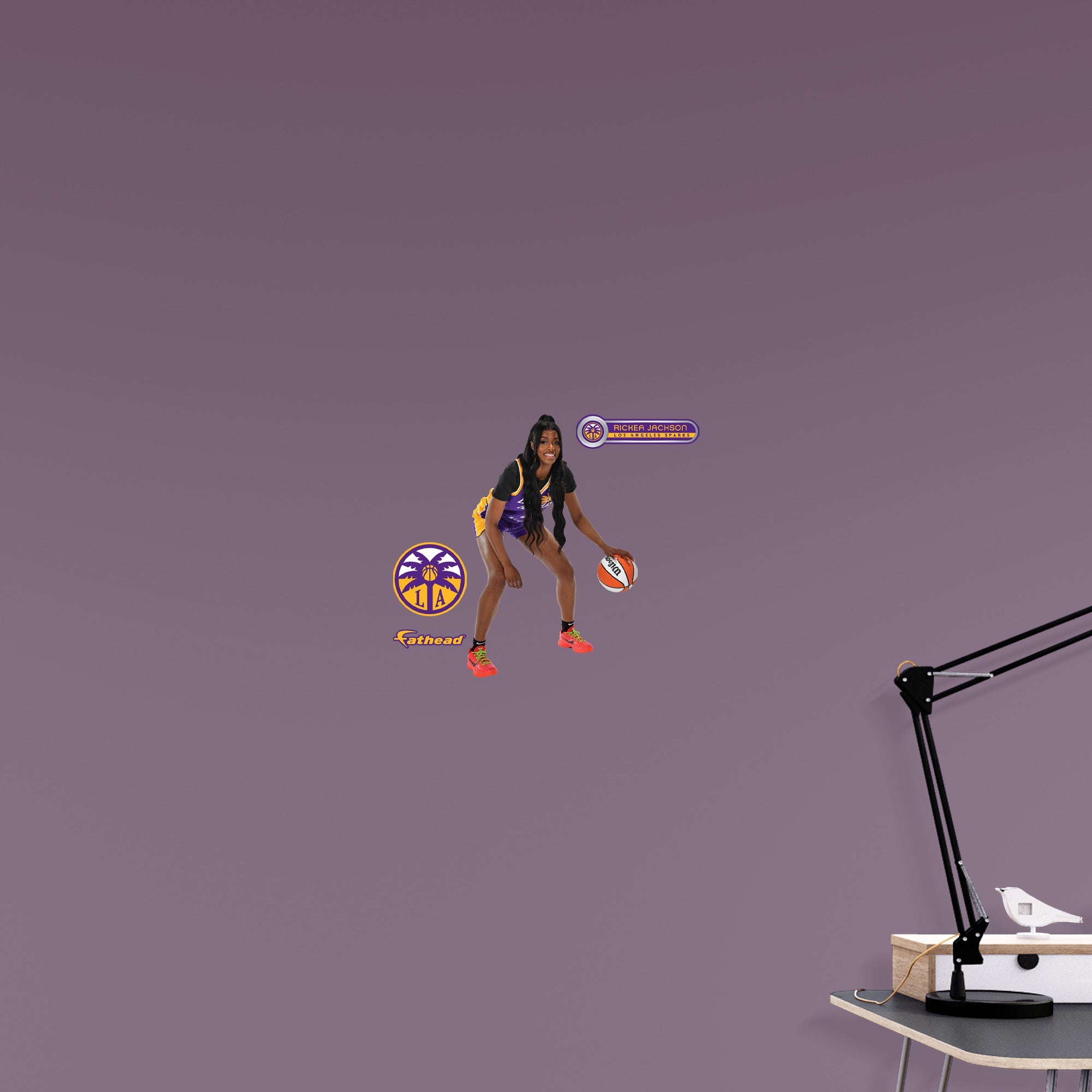 Rickea Jackson - RealBig Collection - Official WNBA - Los Angeles Sparks - Reusable Vinyl Wall Decals