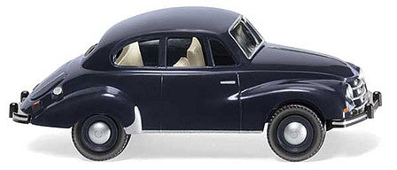 Wiking 12202 HO Scale 1950 DKW F 89 2-Door - Assembled -- Dark Blue