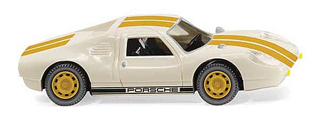Wiking 16302 HO Scale 1963 Porsche 904 Carrera GTS - Assembled -- Pearl, Yellow