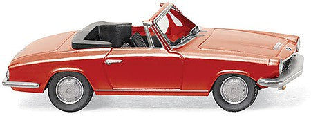 Wiking 18798 HO Scale 1967 BMW 1600 GT Convertible - Assembled -- Top Down (red)