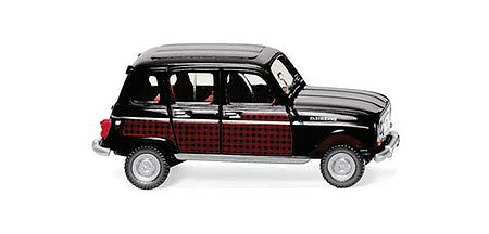 Wiking 22405 HO Scale 1964-1968 Renault R4 Station Wagon - Assembled -- Parisienne (black, red plaid)