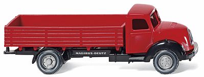 Wiking 42601 HO Scale Magirus Sirius Low-Side Delivery Truck - Assembled -- Red