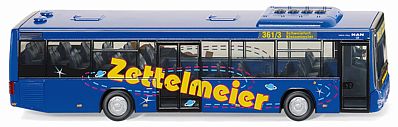 Wiking 70702 HO Scale MAN A78 City Bus - Assembled -- Lion's City Zettelmeyer (blue, yellow, German Lettering)