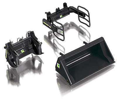 Wiking 77385 11689 Scale Front Loader Attachments -- Set A (black)