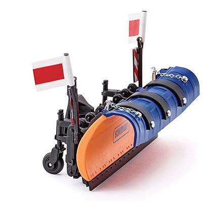 Wiking 77388 11689 Scale Schmidt Tarron MS 32.1 Snow Plow - Assembled -- Blue, Orange, Black