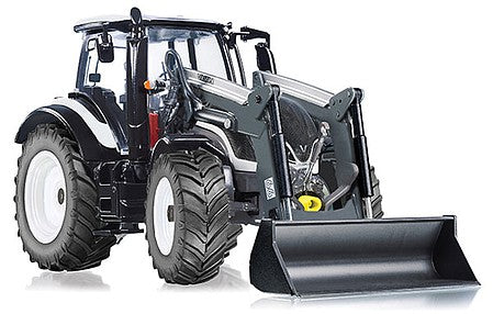 Wiking 77815 1:32 Scale Valtra T174 w/Front-End Loader - Assembled -- Black, White