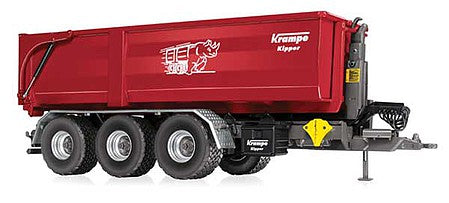 Wiking 77826 11689 Scale Krampe Hook-Lift THL 30 L with Roll-Off Bin 750 - Assembled -- Red