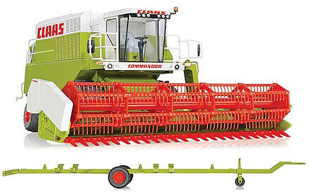 Wiking 77834 11689 Scale Claas Commandor 116 CS Combine Harvester - Assembled -- Green, White, Red