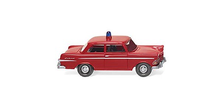 Wiking 86146 HO Scale 1960 Opel Rekord 2-Door - Assembled -- Fire Department (red)