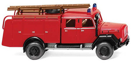 Wiking 86337 HO Scale 1963-1968 Magirus TLF 16 Fire Truck - Assembled -- Fire Department (red, black)