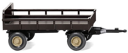 Wiking 86903 HO Scale 1951 Agricultural Trailer - Assembled -- Black