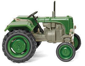Wiking 87648 HO Scale 1949 Steyr 80 Farm Tractor - Assembled -- Grass Green, Gray