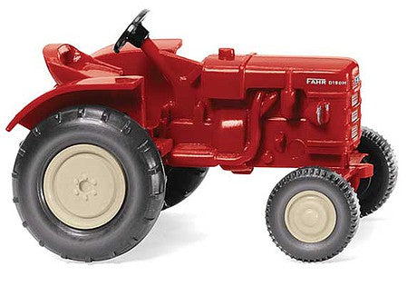 Wiking 87705 HO Scale 1954-1958 Fahr D180H Farm Tractor - Assembled -- Red