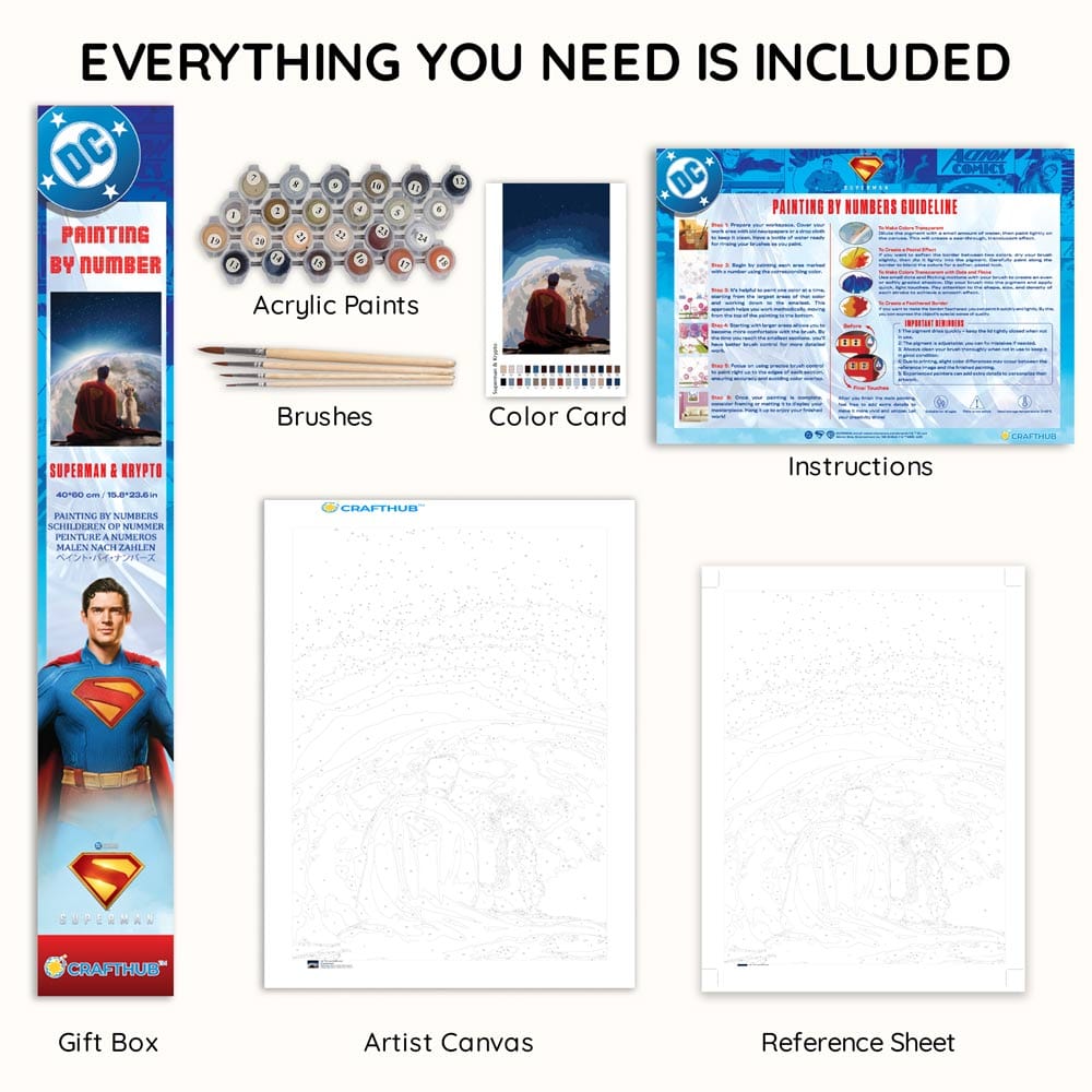 Superman & Krypto - Paint By Numbers Kit