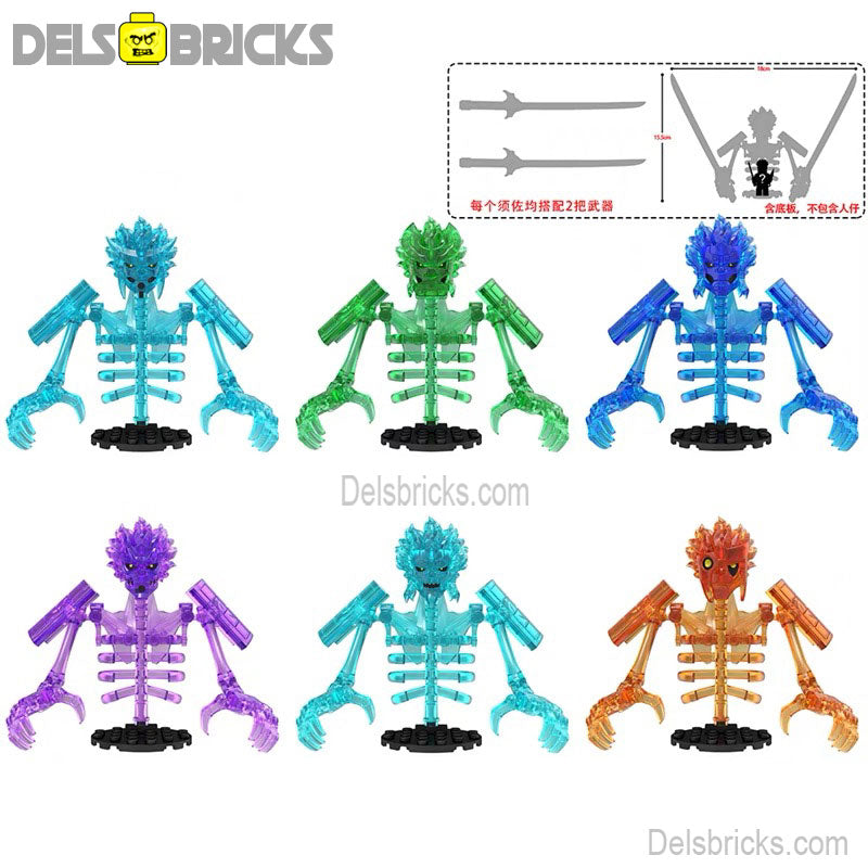 Naruto large Size Susanoo Gods Set of 6 Lego Anime Minifigures Custom Toys