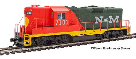 Walthers Mainline 910-10470 HO Scale EMD GP9 Phase II with High Hood - Standard DC -- National Railways of Mexico NdeM #7107