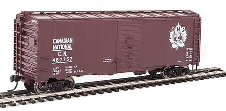 Walthers Mainline 910-1336 HO Scale 40' Association of American Railroads 1944 Boxcar - Ready to Run -- Canadian National #487757 ("CNR Serves All Canada" Graphic)