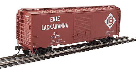 Walthers Mainline 910-2256 HO Scale 40' ACF Welded Boxcar w/8' Youngstown Door - Ready to Run -- Erie-Lackawanna #55876