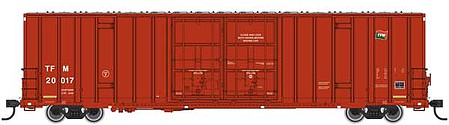 Walthers Mainline 910-2966 HO Scale 60' High-Cube Plate F Boxcar - Ready to Run -- Transportacion Ferroviaria de Mexico TFM #20017 (Boxcar Red, TFM Logo)