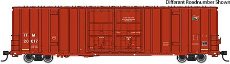 Walthers Mainline 910-2967 HO Scale 60' High-Cube Plate F Boxcar - Ready to Run -- Transportacion Ferroviaria de Mexico TFM #20038 (Boxcar Red, TFM Logo)