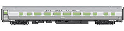 Walthers Mainline 910-30005 HO Scale 85' Budd Large-Window Coach - Ready to Run -- New York Central (silver)