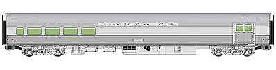 Walthers Mainline 30052 HO Scale 85' Budd Baggage-Lounge Santa Fe