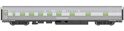 Walthers Mainline 910-30105 HO Scale 85' Budd 10-6 Sleeper - Ready to Run -- New York Central (silver)