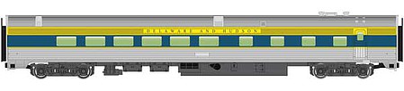 Walthers Mainline 910-30164 HO Scale 85' Budd Diner - Ready to Run -- Delaware & Hudson (silver, blue, yellow)