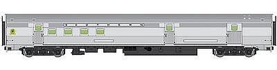 Walthers Mainline 910-30311 HO Scale 85' Budd Baggage-Railway Post Office - Ready To Run -- Southern Railway (silver)