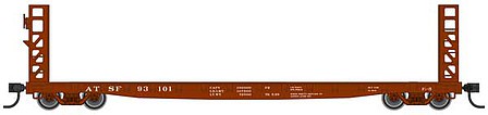 Walthers Mainline 5901 HO Scale 53' GSC Bulkhead Flatcar - Ready to Run -- Santa Fe #93101 (Boxcar Red)