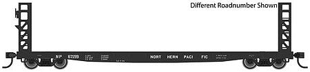 Walthers Mainline 910-5911 HO Scale 53' GSC Bulkhead Flatcar - Ready to Run -- Northern Pacific #67149 (black)