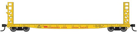 Walthers Mainline 910-5916 HO Scale 53' GSC Bulkhead Flatcar - Ready to Run -- Union Pacific #15033 (Armour Yellow, red)