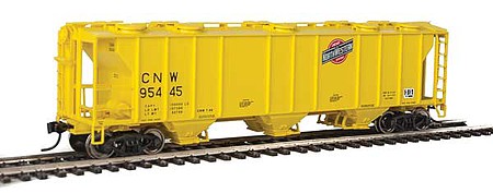 Walthers Mainline 910-7018 HO Scale 50' Pullman-Standard PS-2 2893 3-Bay Covered Hopper - Ready to Run -- Chicago & North Western(TM) #95445
