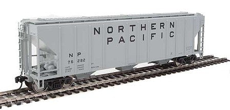 Walthers Mainline 910-7473 HO Scale 50' Pullman-Standard PS-2 CD 4427 Covered Hopper - Ready To Run -- Northern Pacific #76282 (gray, black)