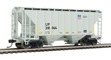 Walthers Mainline 910-7969 HO Scale 37' 2980 Cubic-Foot 2-Bay Covered Hopper - Ready to Run -- Union Pacific(R) #218066