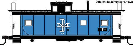 Walthers Mainline 910-8752 HO Scale International Wide-Vision Caboose - Ready to Run -- Boston & Maine #470 (blue, black)