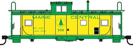 Walthers Mainline 910-8755 HO Scale International Wide-Vision Caboose - Ready to Run -- Maine Central #658 (Harvest Yellow, green)