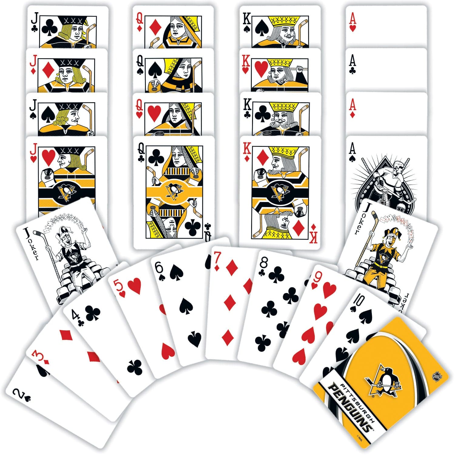 Pittsburgh Penguins Playing Cards - 54 Card Deck